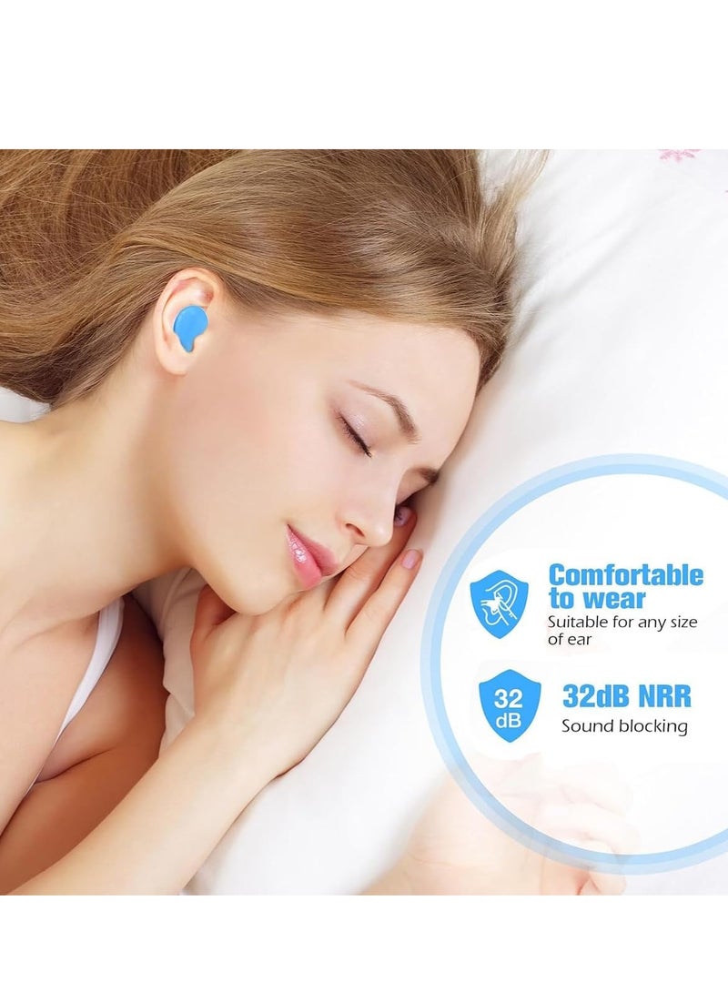 Generic Reusable waterproof and soundproof silicone earplugs, suitable for sleep, study, swimming, airplane, and concert protective covers, 16 pieces  - Image 3