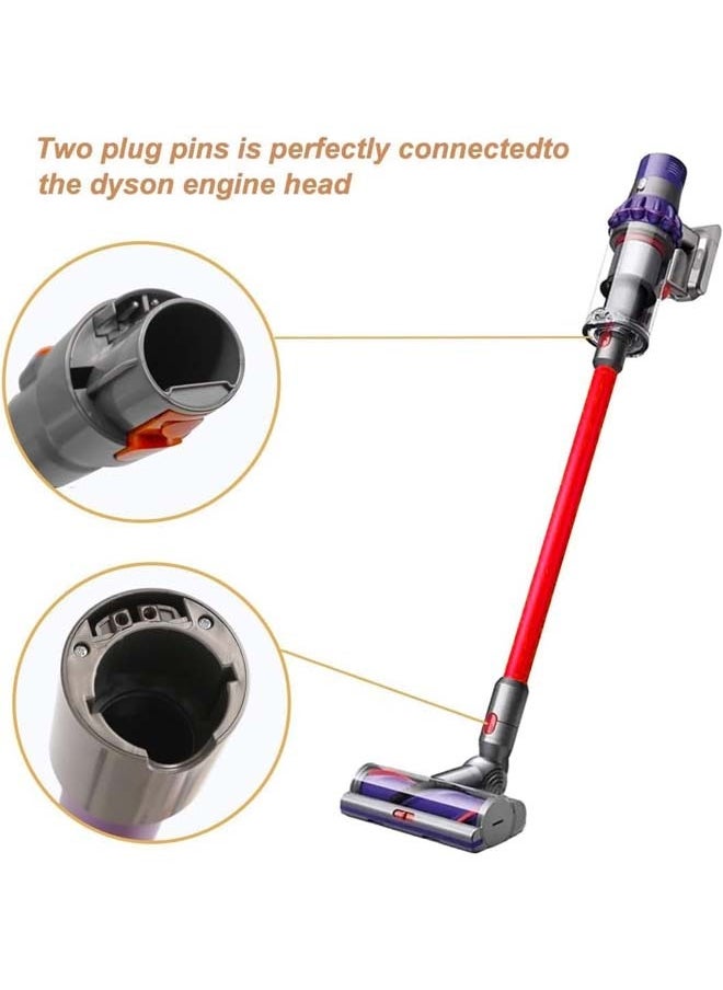 إل&إي عصا تمديد الأنبوب متوافقة مع موديلات Dyson V7 V8 V10 V11 V15، قطع غيار متوافقة مع ملحقات مكنسة Dyson اللاسلكية (أحمر)  - Image 3