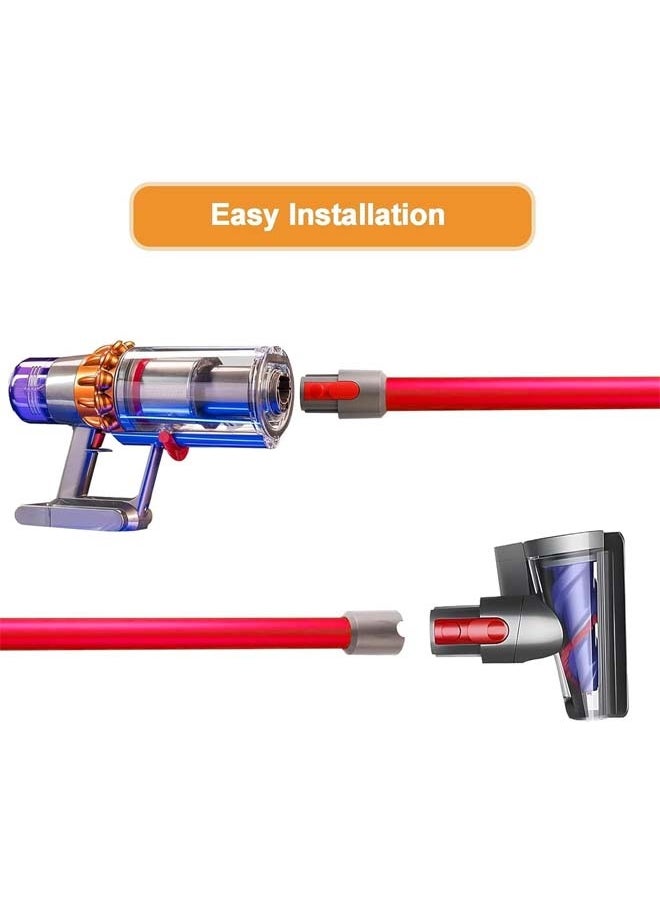 عصا تمديد الأنبوب متوافقة مع موديلات Dyson V7 V8 V10 V11 V15، قطع غيار متوافقة مع ملحقات مكنسة Dyson اللاسلكية (أحمر)
