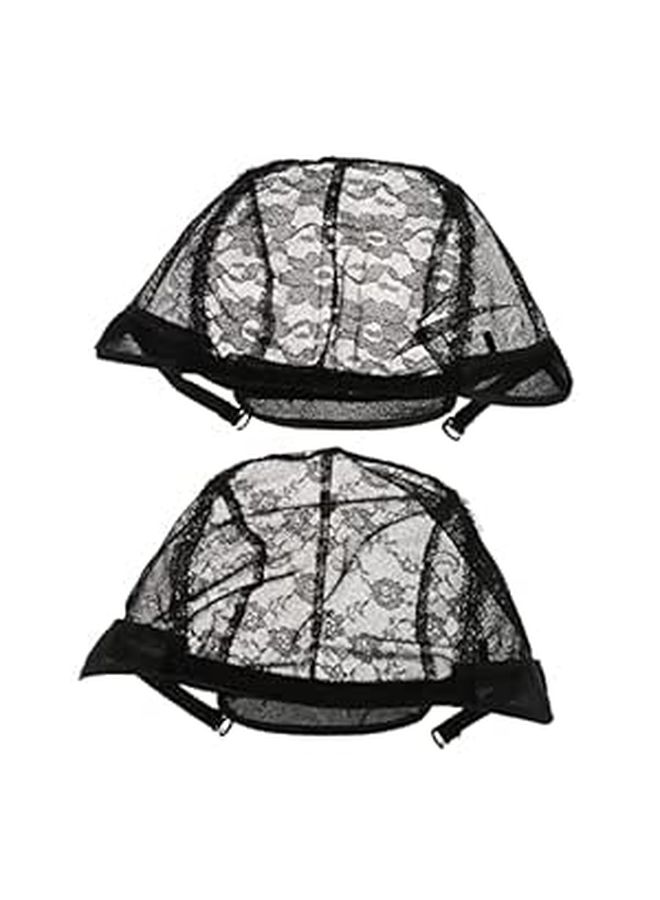U Type Elastic Lace Wig Caps 4pcs Mesh Hair Nets Comfortable Stretch Fit - Image 1