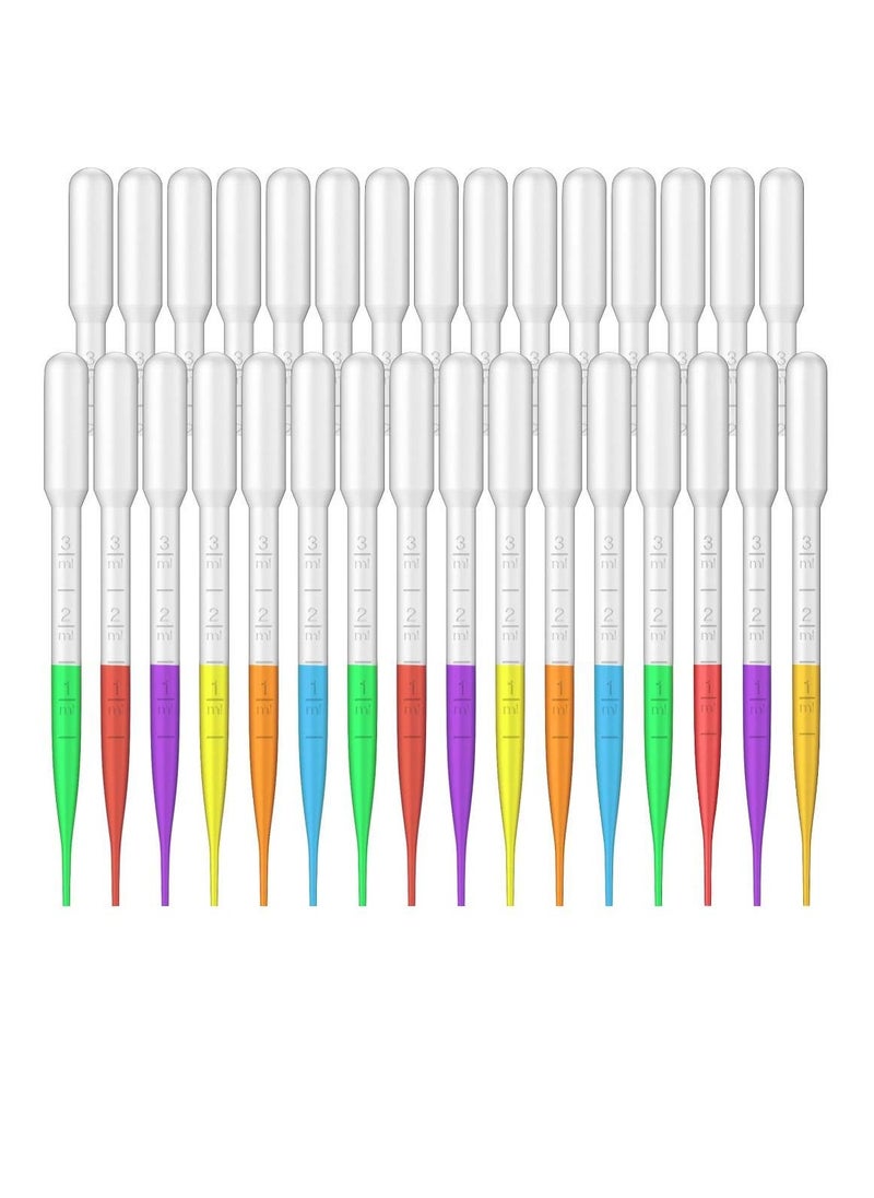 SYOSI - 100pcs Plastic Disposable Transfer Pipettes   3ml Plastic Calibrated Graduated Eye Dropper Suitable for Lip Gloss Transfer Essential Oils Science Laboratory Experiment - Image 1