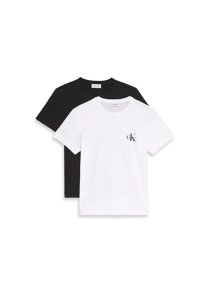 كالفن كلاين جينز عبوة من قطعتين تي شيرت بياقة دائرية وشعار