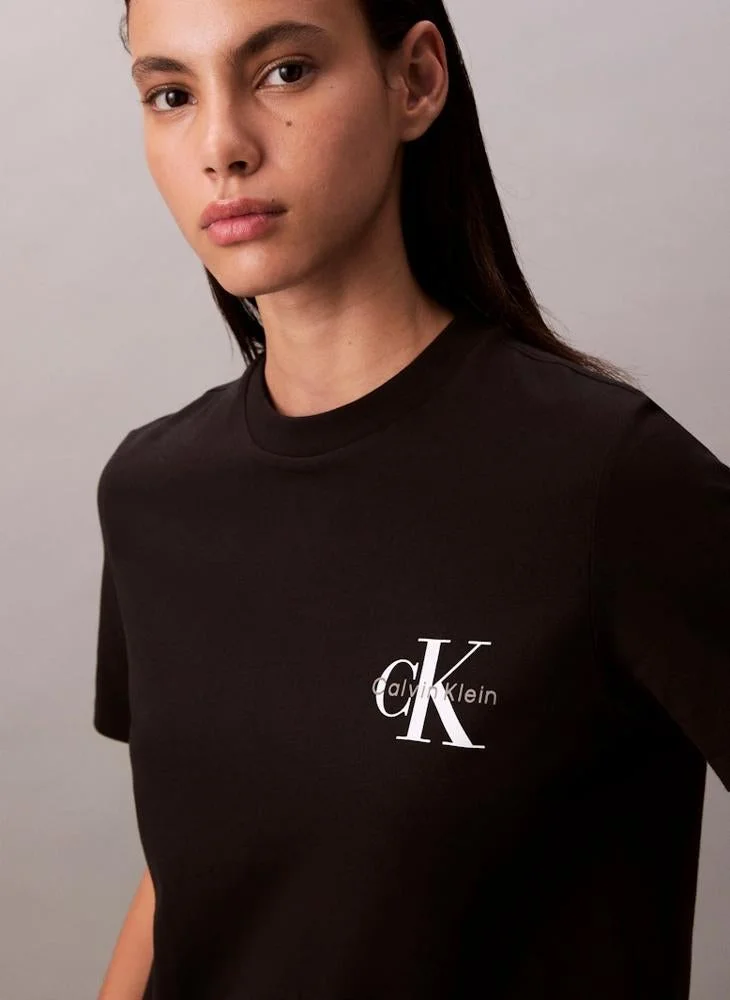 Calvin Klein Jeans  2 Pack Of Logo Crew Neck T-Shirt for Women | Best Price UAE