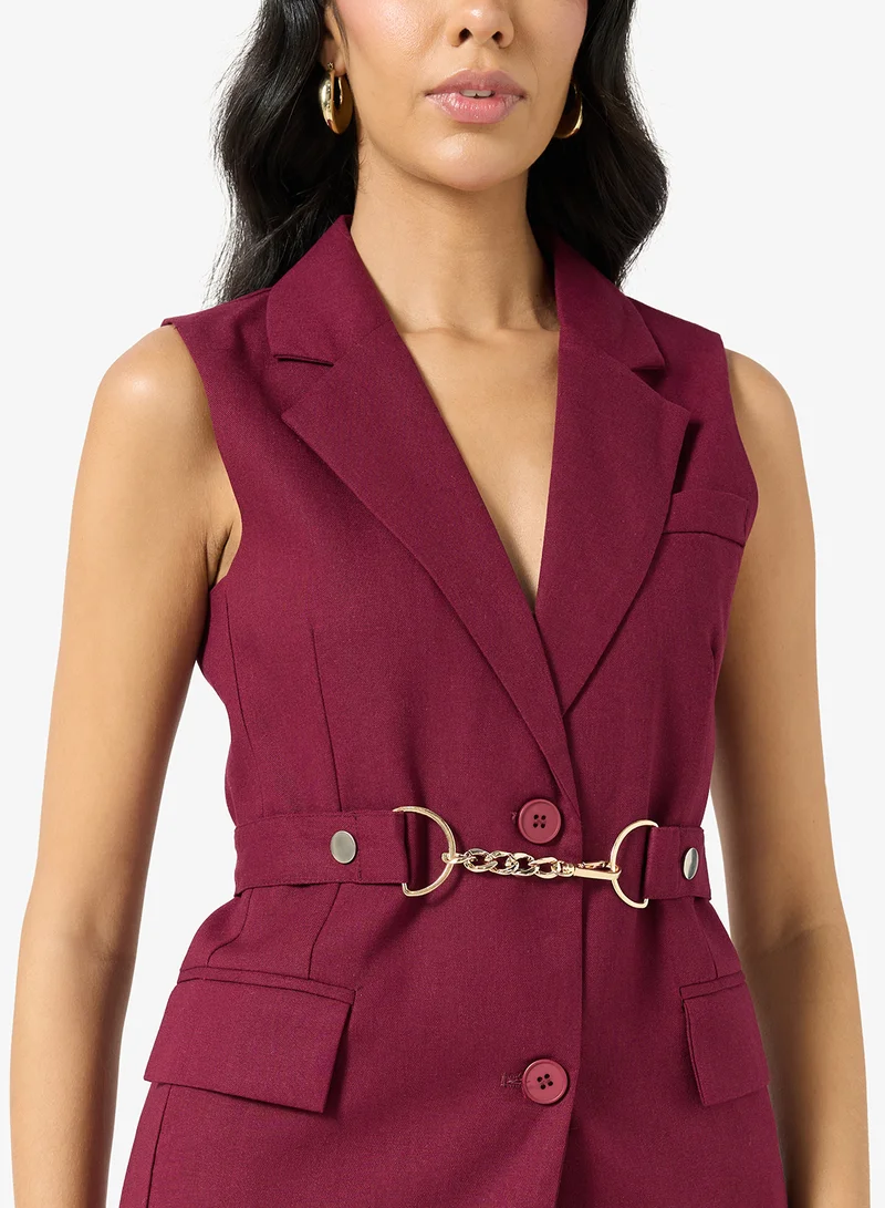 Ella  Sleevless Belted Vest for Women | Best Price UAE
