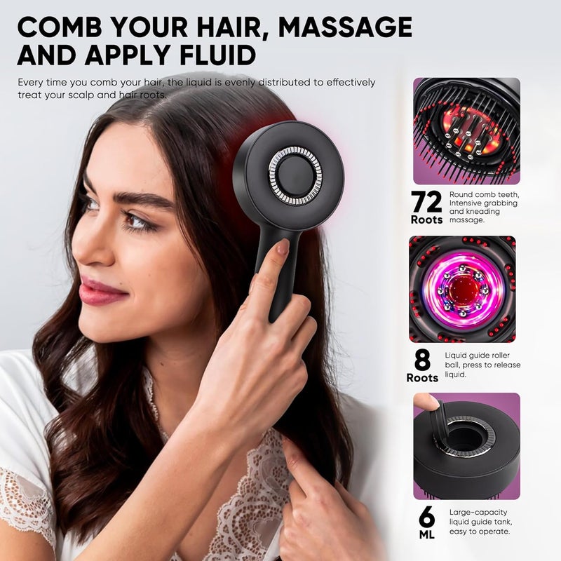 Long lifespan 3 in 1 Scalp Massager Hair Growth Hair Oil Applicator,Electric Scalp Brush for Home,IPX7 Waterproof Electric Head Massager Longevity upgraded craftsmanship - Image 4