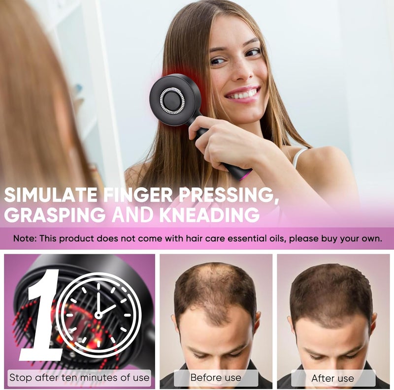 Long lifespan 3 in 1 Scalp Massager Hair Growth Hair Oil Applicator,Electric Scalp Brush for Home,IPX7 Waterproof Electric Head Massager Longevity upgraded craftsmanship - Image 5