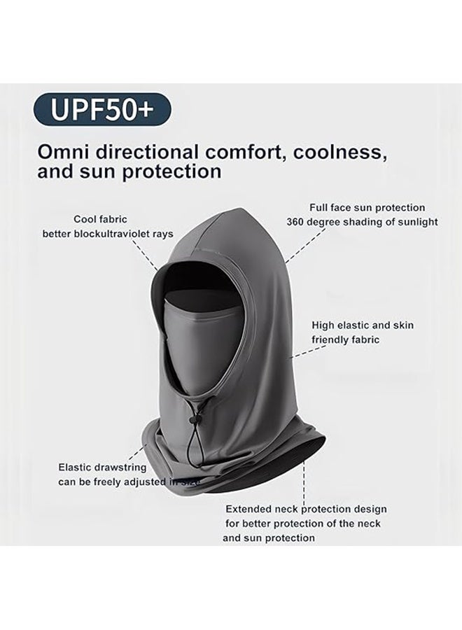 SafiDur 3 Pack Balaclava Sun UV Protection Hood Breathable Full Head Mask Face Cover for Men Women Motorcycle Cycling Fishing,White+Grey+Black - Image 3
