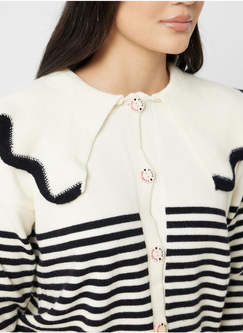 ELLA - Striped Cardigan - Image 1