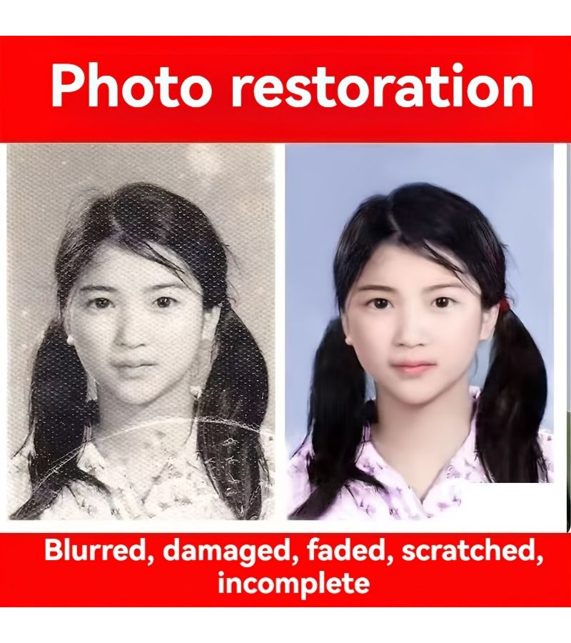 Upgrade Repair 6 Inch 1 Pcs Professional Old Photo Restoration Service For Damaged Pictures With High Definition Printing Great Valentine S Day Christmas Mother S Day Father S Day Gift - Image 4