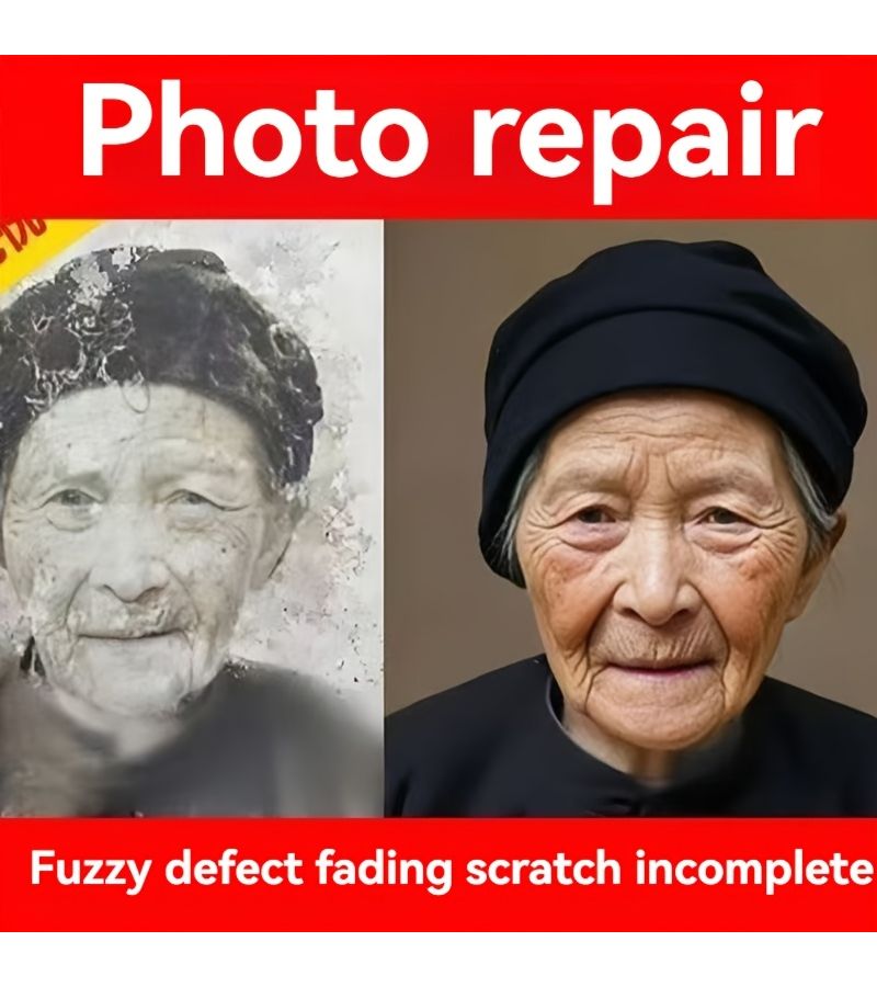 Upgrade Repair 6 Inch 1 Pcs Professional Old Photo Restoration Service For Damaged Pictures With High Definition Printing Great Valentine S Day Christmas Mother S Day Father S Day Gift - Image 2