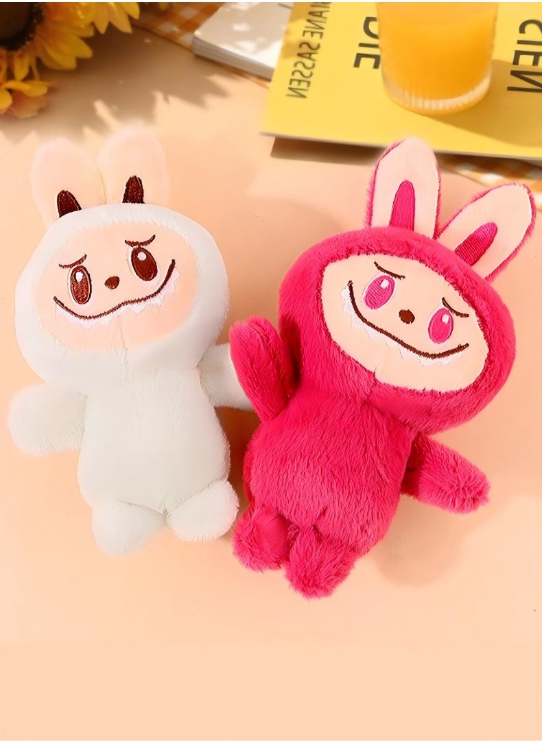 LABUBU 2Pcs Labubu Plush Doll, Cartoon Premium Soft Plush Toy，With keychain  - Image 1