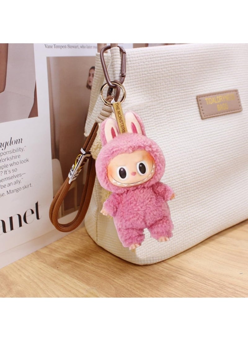 LABUBU 2Pcs Labubu Plush Doll, Cartoon Premium Soft Plush Toy，With keychain  - Image 5