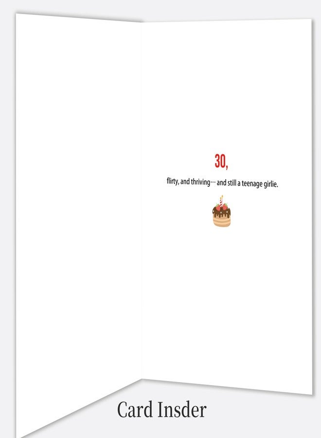 IDU Funny 30th Birthday Card for Her,30th Birthday Gifts & Decorations for Women Her,30 Year Old Birthday Gifts Card for Wife Girlfriend Daughter Sister Bestie Friend - Image 4
