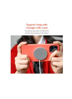 Protect iPhone 13 Pro Max Case with MagSafe Support Magsafe Charging Silicone Case for 13 Pro Max 6.7 inch Pink  - Image 4