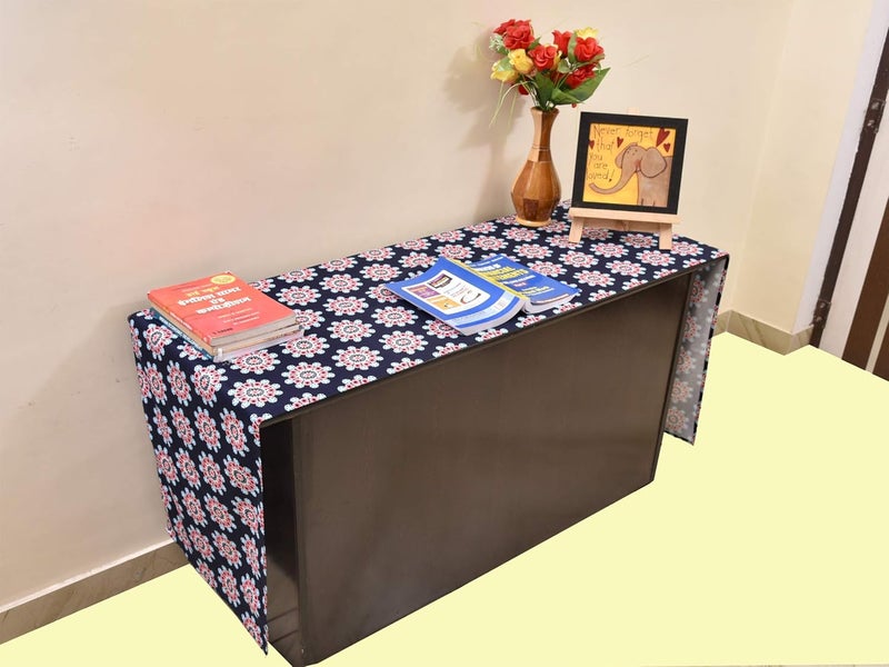 Tolexo Tolexo Branded Cotton Twill Mill Dyed Bed Runner with 2 Cushion Covers Navy Blue 90 x 18 inchs Multi Purpose Runner  - Image 4