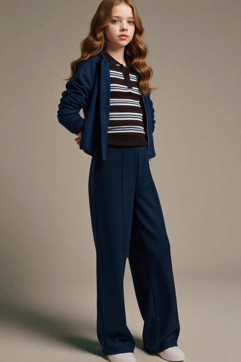 ديفاكتو Girl Wide Leg Modal Trousers