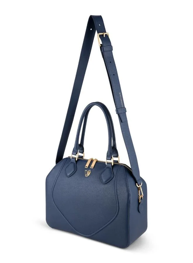Veganologie Gemma Tote Bag in Blue Made from 17 Recycled Bottles
