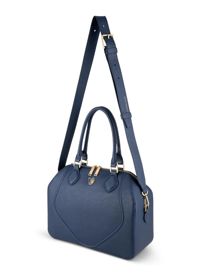 Veganologie Gemma Tote Bag in Blue Made from 17 Recycled Bottles