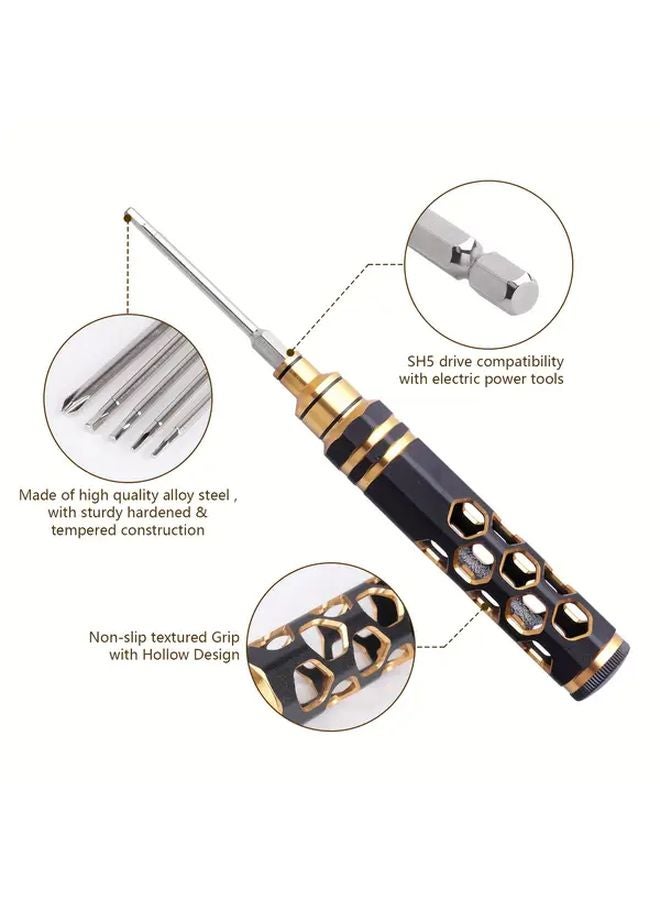 5 في 1 مجموعة أدوات إصلاح التحكم عن بعد بحافظة سبيكة ألومنيوم لسيارات Arrma وTraxxas - Image 4