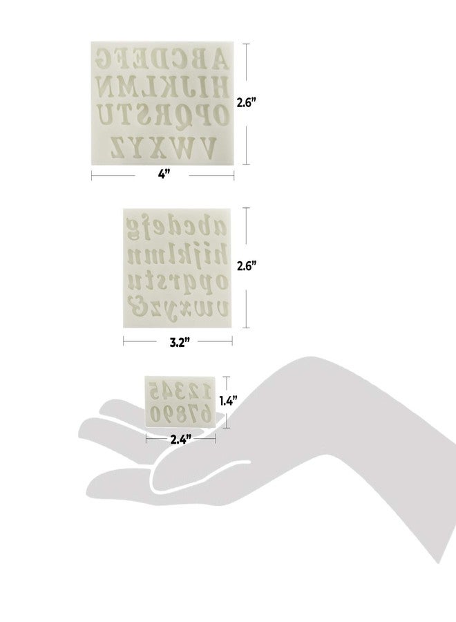 O'Creme Silicone Fondant Mold, Small Letters and Numbers - Image 2