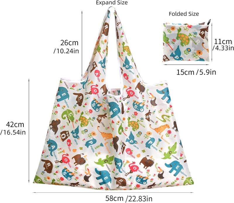 KOOPAO Reusable Grocery Shopping Bags, Foldable and Ripstop Shopping Bags, X-Large Groceries Bags Machine Washable Tote Bag - Image 2