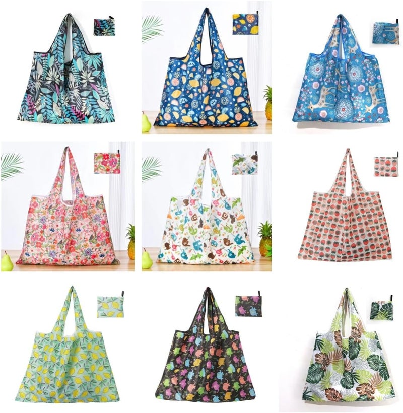 KOOPAO Reusable Grocery Shopping Bags, Foldable and Ripstop Shopping Bags, X-Large Groceries Bags Machine Washable Tote Bag - Image 1