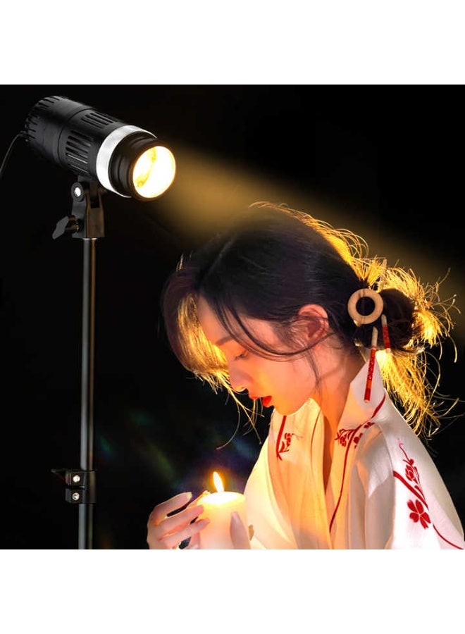 Generic YM-80 50W COB LED Spotlight Fill Light 220V 6500K Brightness Adjustable Mount for Live Streaming Portrait Product Photography  - Image 5