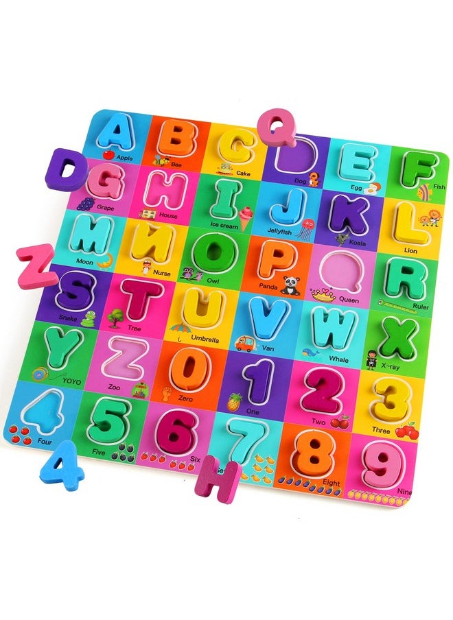 Wooden Alphabet Puzzles For Toddlers 2-4, Alphabet And Number Puzzle With Abc Learning For Toddlers 1-3, Preschool Learning Toys With Chunky Abc Puzzle Board For Girls Boys Kindergarten Ages 1 2 3 4 - pzsku/Z14E061DAEAFB8A374838Z/45/_/1732786709/51191a6e-f67a-47b1-8135-b0c3356e042f