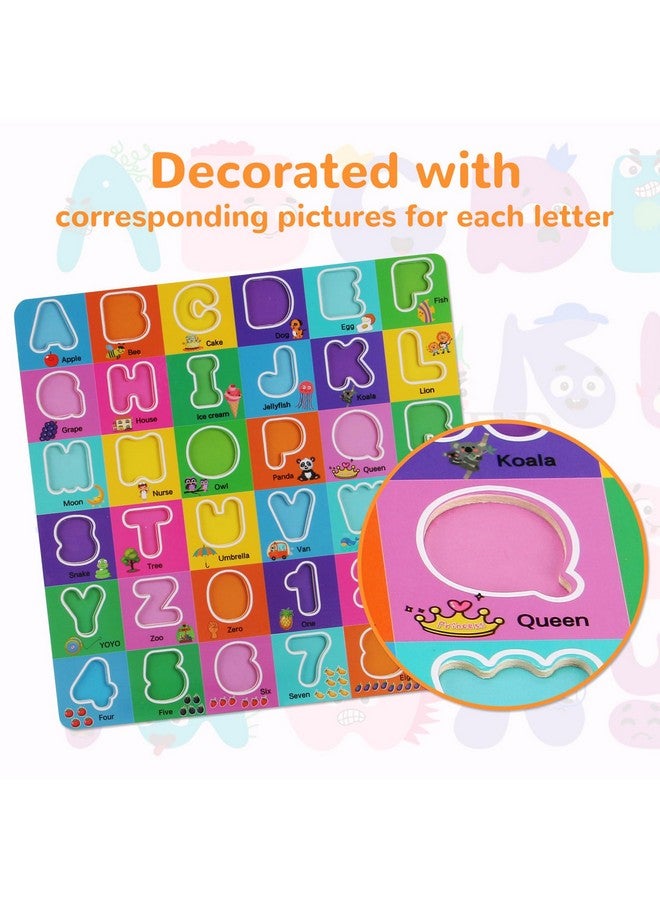 NASHRIO Wooden Alphabet Puzzles For Toddlers 2-4, Alphabet And Number Puzzle With Abc Learning For Toddlers 1-3, Preschool Learning Toys With Chunky Abc Puzzle Board For Girls Boys Kindergarten Ages 1 2 3 4 - Image 5