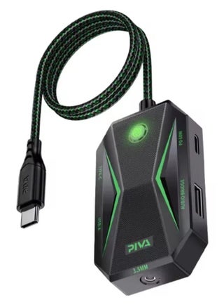 PIVA GS4 PRO Type C 5 in 1 Adapter with 32bit Sound Card 60W Fast Charging Data Transfer Rate Up to 480Mbps Compatible with AUX and Type C Headphones Supports All iPads and iPhones with Type C Port - pzsku/Z14E06A92AB0BC97B39C0Z/45/_/1731426420/53e112ec-437a-4fc7-bbcf-37e7be254d85