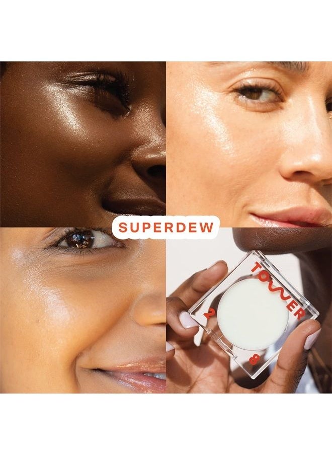 TOWER 28 - SuperDew Highlight Balm, NO SHADE | Translucent, Luminous Highlighter | No-Makeup Glow | Chamomile and Green Tea Extract | Vegan, Cruelty Free - Image 1