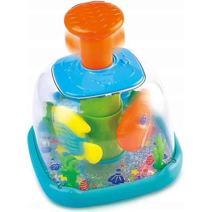 AQUARIUM PUSH N SPIN TOY, MULTICOLOR