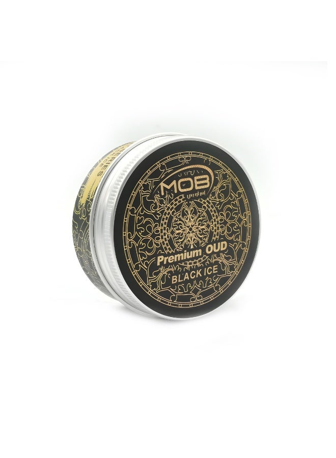 MOB OUD Series Black Ice Air Freshener for Car Home Office Closet, Organic Alcohol Free Solid Gel, Long Lasting Upto 60 Days, Spill Proof Odor Eliminator, Premium Oud Fragrance with Sandalwood Musk Oakmoss for Dashboard Room Bathroom Use Car - Image 2