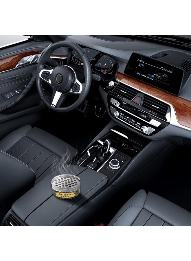 MOB OUD Series Black Ice Air Freshener for Car Home Office Closet, Organic Alcohol Free Solid Gel, Long Lasting Upto 60 Days, Spill Proof Odor Eliminator, Premium Oud Fragrance with Sandalwood Musk Oakmoss for Dashboard Room Bathroom Use Car - Image 4