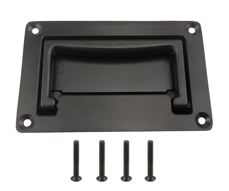 YUDTKK Zinc Alloy Recessed Pull Handle Container Handle Black Flush Lift Recessed Door Handle,4.33 Inch,1 Pack - Image 1