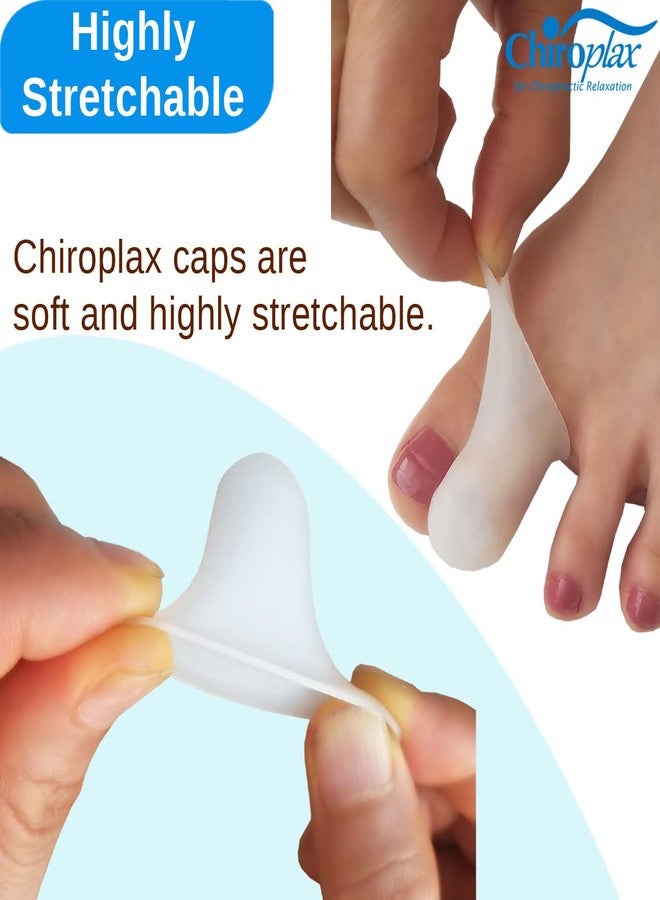 Chiroplax Gel Toe Cap Sleeve Protector Cushions Pads Guard Cover Separator Bunion Hammer Toe Callus Corn Blister Missing Ingrown Nails (X-Small - 6 Pack, Beige) - Image 5