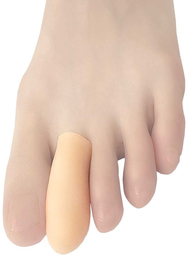 Chiroplax Gel Toe Cap Sleeve Protector Cushions Pads Guard Cover Separator Bunion Hammer Toe Callus Corn Blister Missing Ingrown Nails (X-Small - 6 Pack, Beige) - Image 1