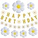 JU XIN 32pcs Daisy Flower Birthday Banner Balloons DecorationDaisy Party DecorationsDaisys Flower Girls Boys Birthday Party Supplies - Image 2