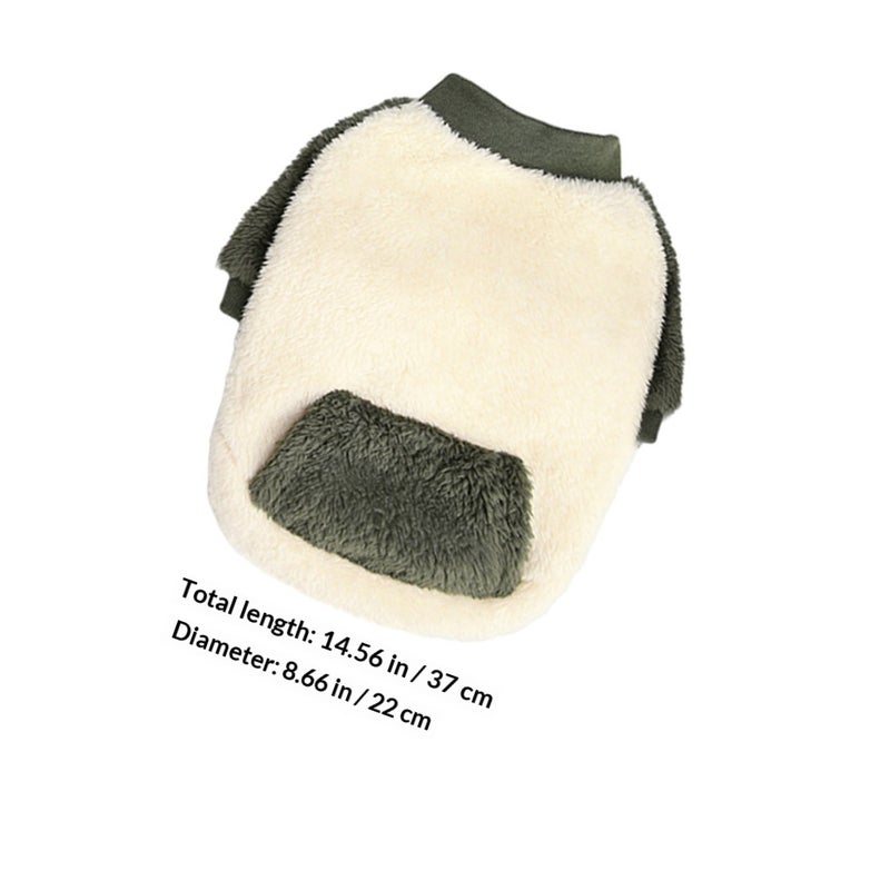 1Pc Pet Clothing Fleece Coat Double-Layer Cold-proof Apparel - Image 2