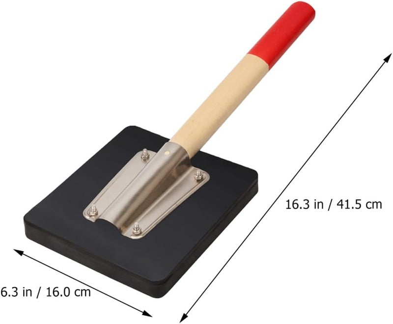 Artibetter Rubber Clapper Panel Mallet with Wooden Handle Construction Rubber Tool for Tiles Paving and Flattening Worker’s Flooring Installation - Image 1