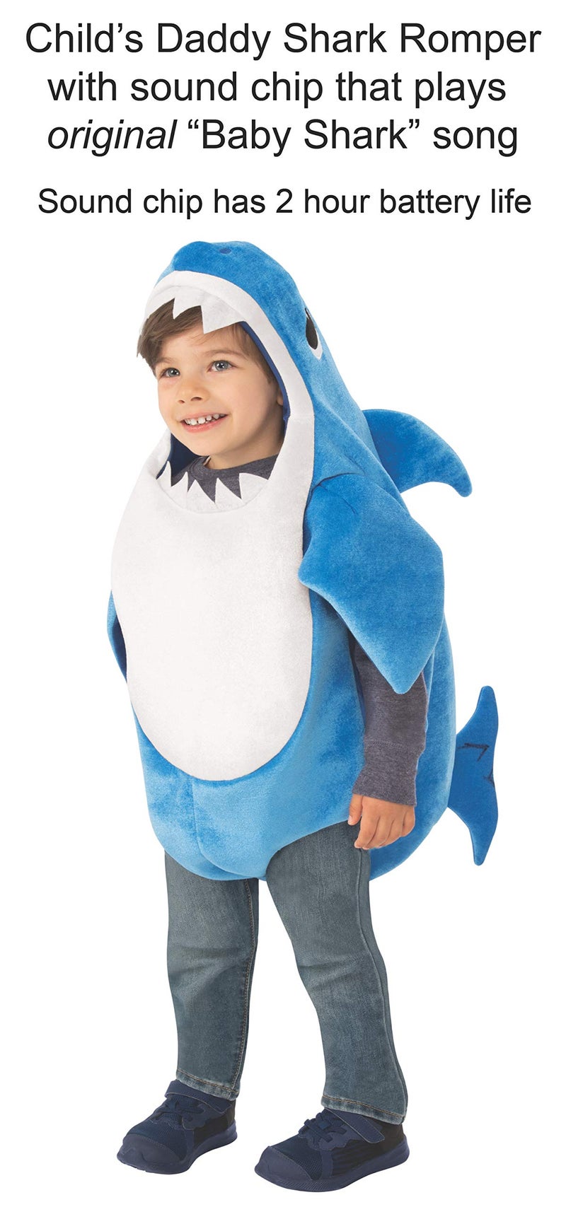 Rubies Rubie's unisex child Daddy Shark With Sound Chip Costumes, As Shown, Toddler US - Image 2