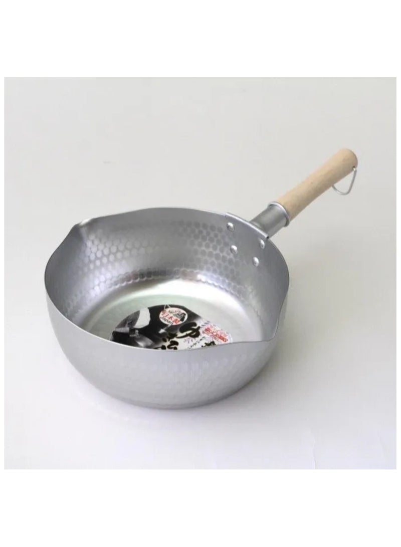 قدر ألومنيوم بمقبض خشبي، وعاء شاي، وعاء أرز، وعاء صلصة، وعاء حليب، وعاء قهوة (16 سم) - Image 1