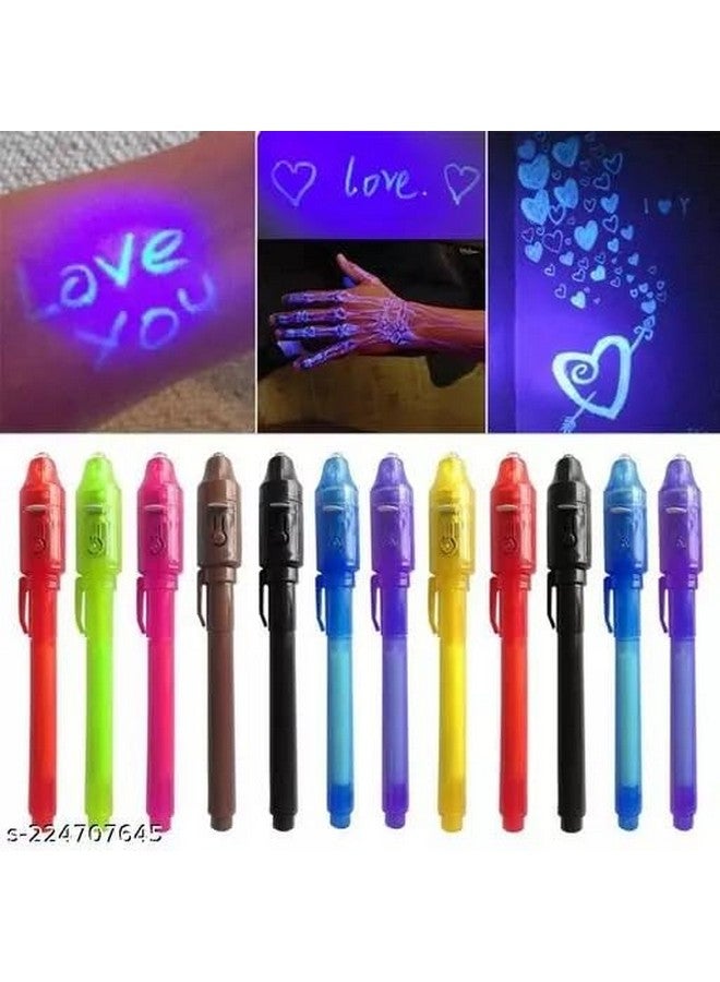 رويالز مجموعة رويالز من 6 قطع (قلم سحري غير مرئي) | قلم حبر غير مرئي، قلم سحري للأطفال، قلم سحري غير مرئي مزود بضوء الأشعة فوق البنفسجية، هدايا إرجاع لحفلات أعياد الميلاد للأطفال - Image 3