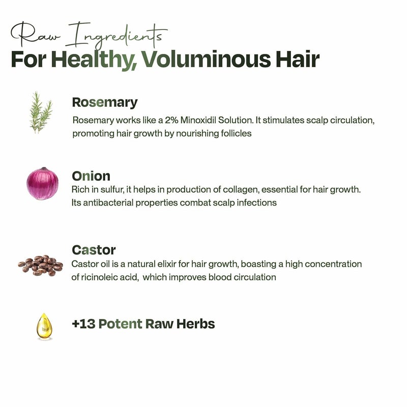Sacred Grove زيت إكليل الجبل والبصل المقدس لنمو الشعر مصنوع من 16 عشبة قوية علاج مكثف لنمو الشعر يحفز بصيلات الشعر يعزز الدورة الدموية 100 مل - Image 3