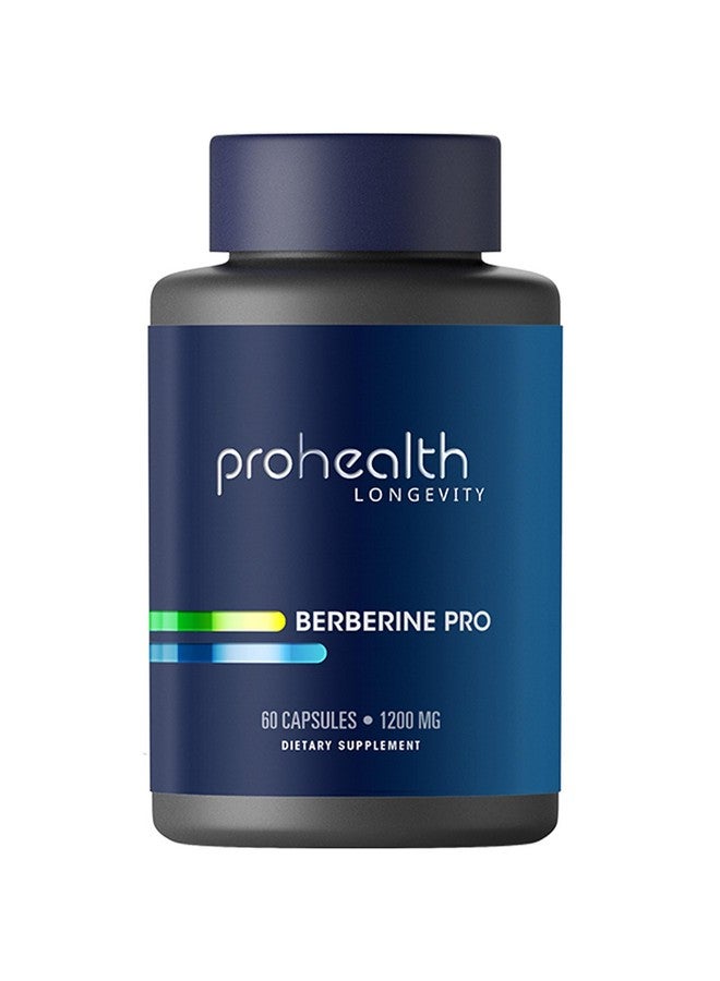 ProHealth Berberine Pro. Promotes Youthful Metabolism + Healthy Body Composition. with Alpha Lipoic Acid & Black Pepper Extract. 1,200 mg per 2 Cap Serving, 60 Caps. - Image 1