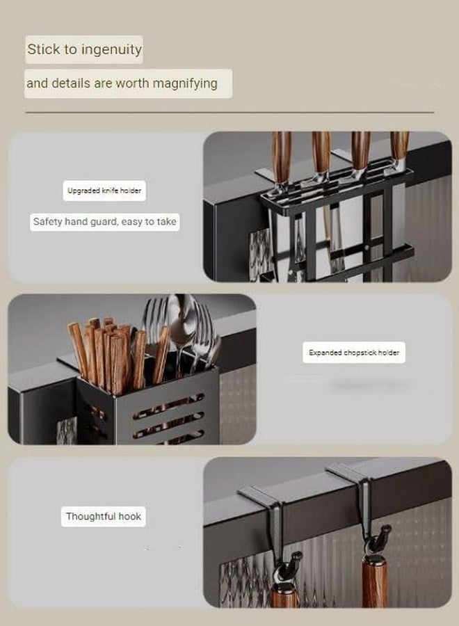 bosig® Kitchen Storage Rack Drain dishware Storage Rack Countertop Cutlery Storage Cabinet, Dish Drying Rack with Drawers and Drainage Board, Acrylic Cabinet Door 360° Dustproof for Storing Dishes - Image 4