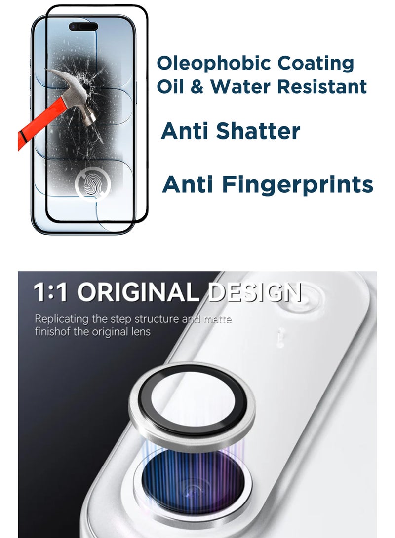 GMATE Apple iPhone 17 Air - 2 in 1 Pack  Generic Glass Screen Protector  And Silver Camera Lens Protector - Image 4