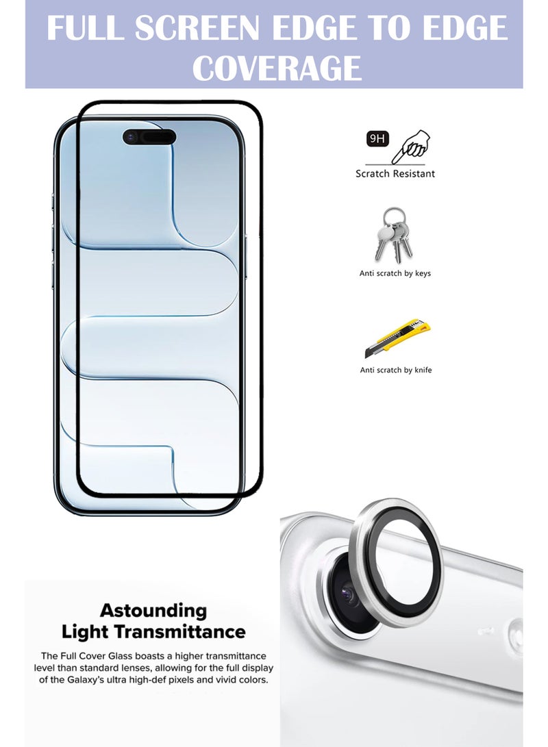 GMATE Apple iPhone 17 Air - 2 in 1 Pack  Generic Glass Screen Protector  And Silver Camera Lens Protector - Image 3