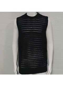 Generic 2024 Mens Sleeveless Knit Vest Black  - Image 1