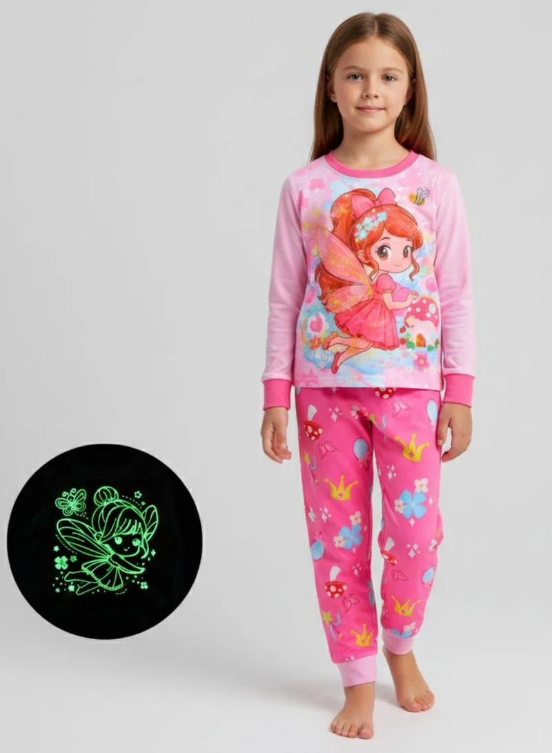 بيبي كلو Glow Fairy Magic Girls Cotton Pajama Night Set